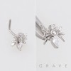 CZ SPIDER 316L SURGICAL STEEL L-SHAPE NOSE RING